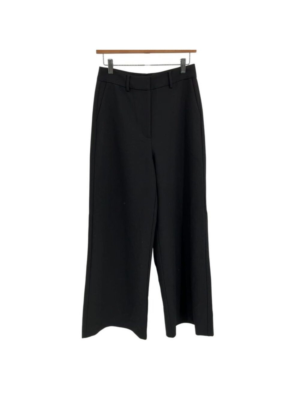 French Connection Women's Black Wide-Leg Dress Pants 6 / 28” waist / 29” inseam